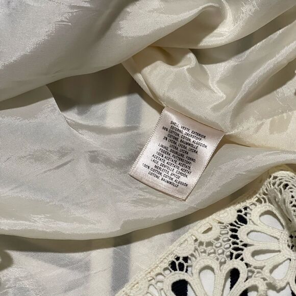 Maeve Anthropology Chessia dress blue stripe crochet front 4 Sleeveless - Picture 6 of 14